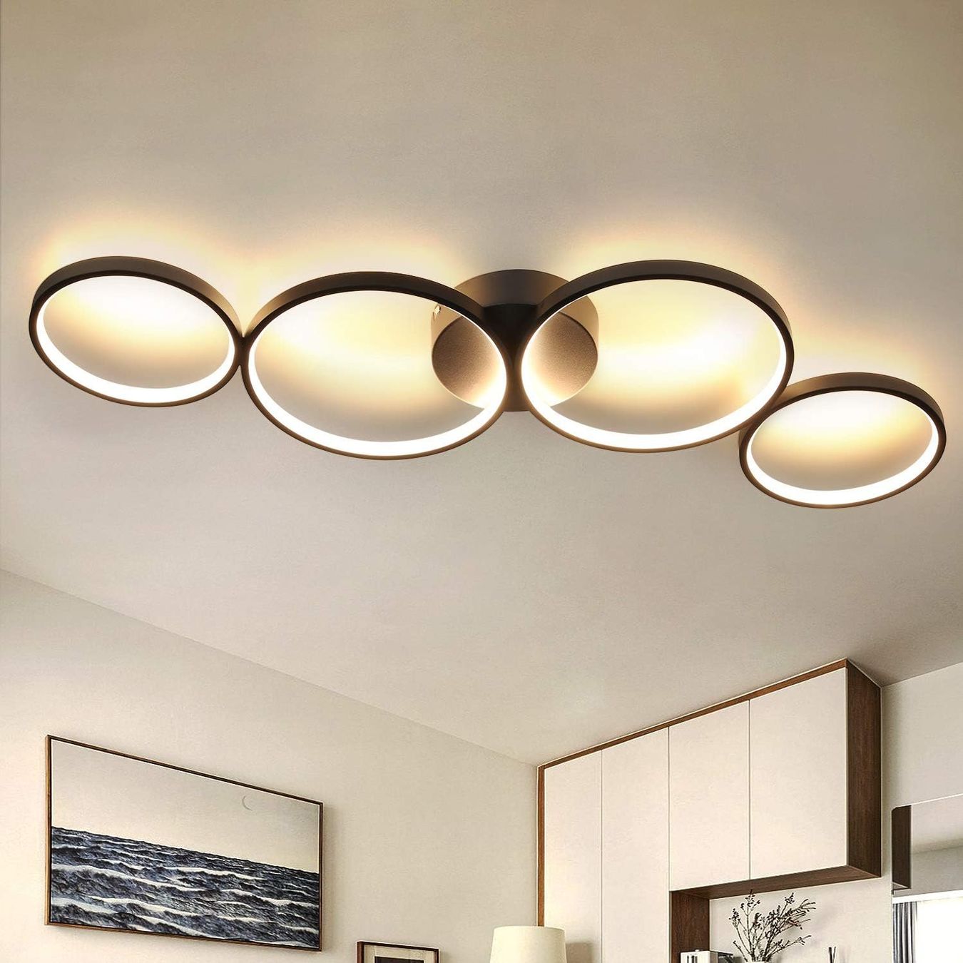 Lampadari & plafoniere: LED Deckenlampe Modern 4 Flammig in Ringoptik Deckenleuchte – Nuovo e nell'imballaggio originale da Zürich venduto da Novamart
