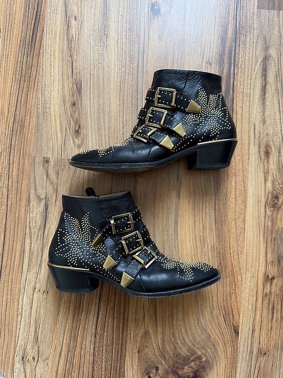 Chloé Scarpe da donna: Chloé Susanna Boots  Schwarz  Gr. 38 – Usato da Zürich venduto da My_little_boutique