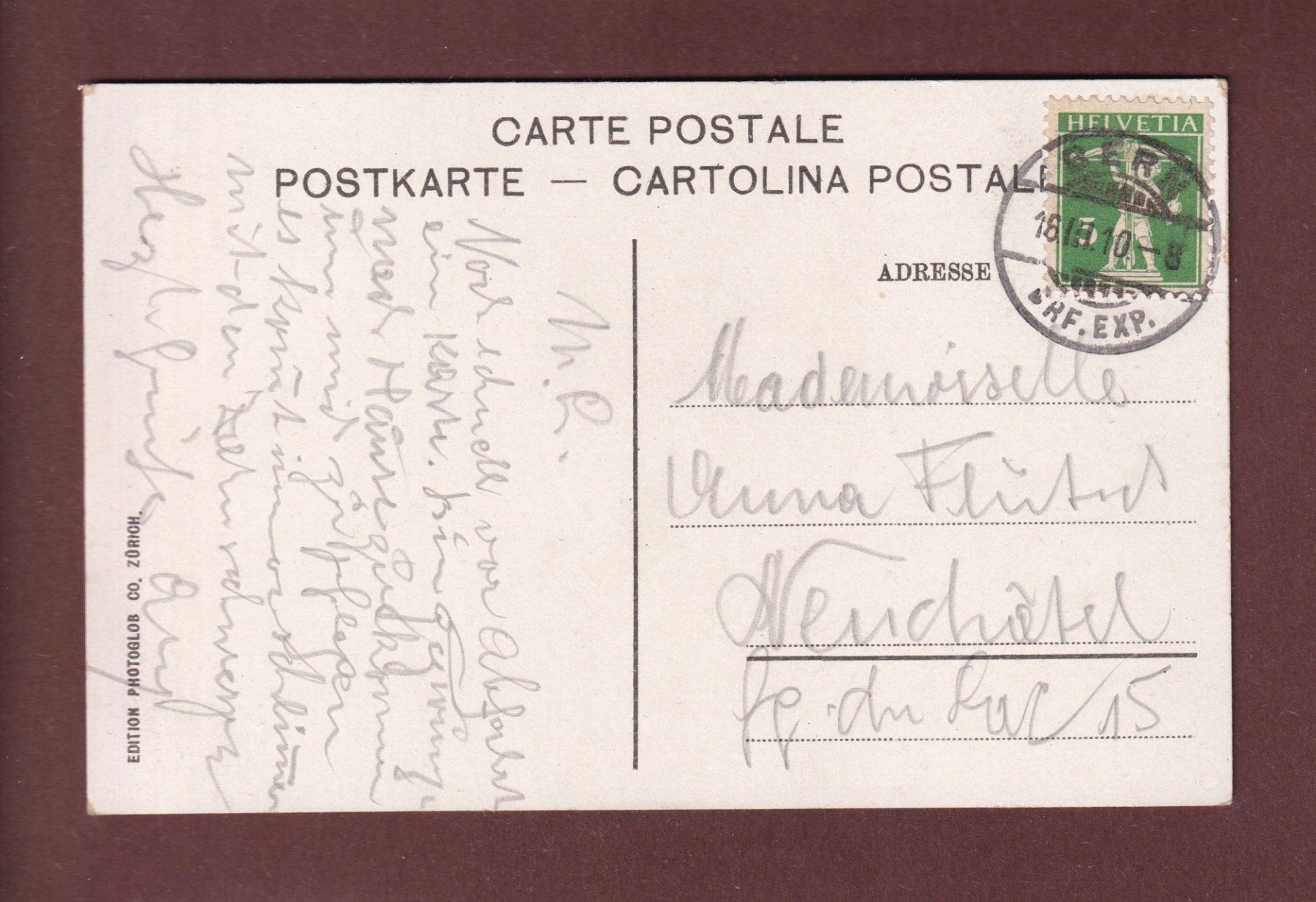 Cartes postales: BERN - Neues Postgebäude - 1910 – D'occasion à Pully par nicecards-shop 1