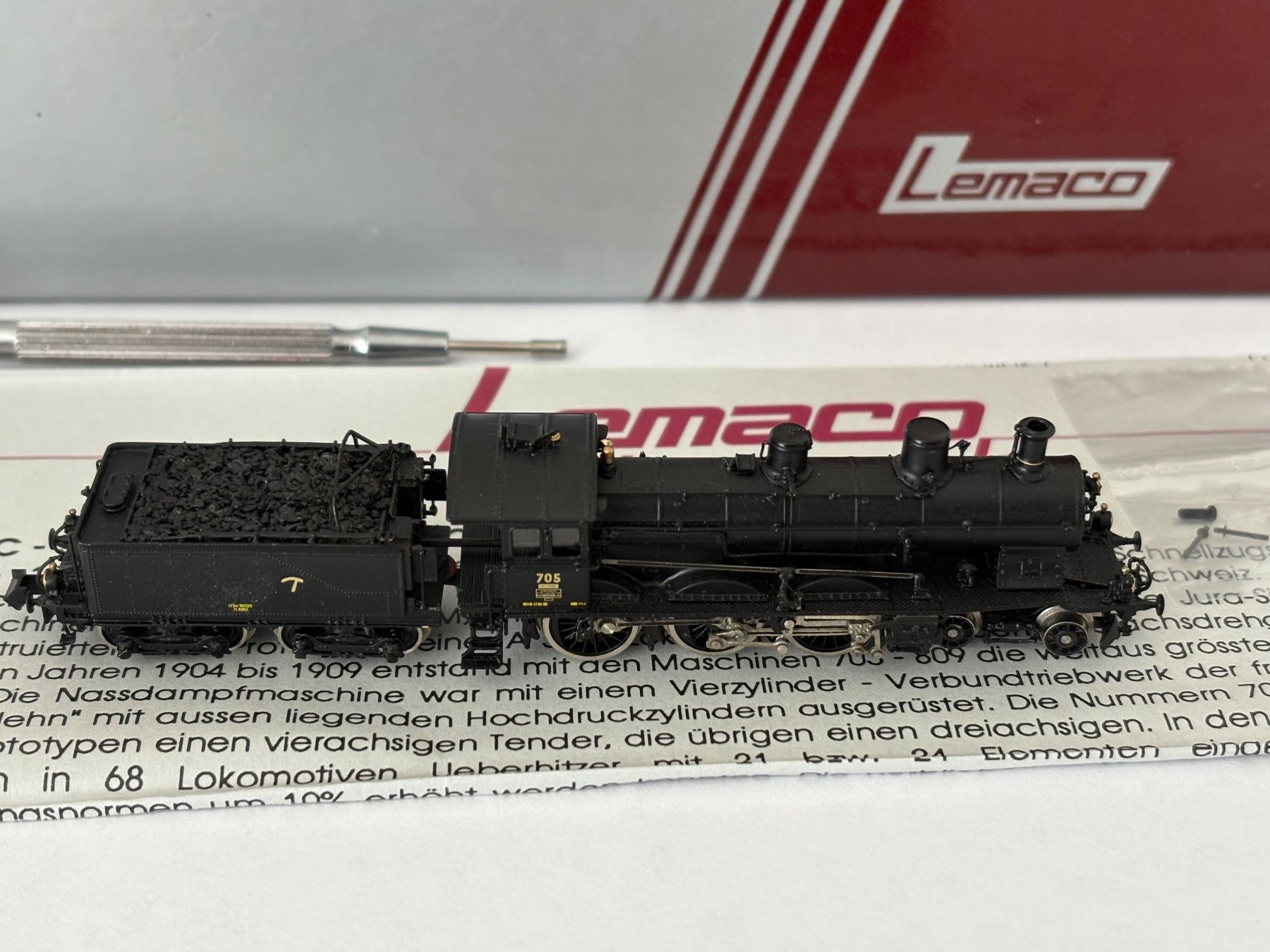Lemaco Modellini di ferrovie: Lemaco N 010 Dampflok A 3/5 SBB 705 – Nuovo (secondo la descrizione) da Hauterive NE venduto da eriamch 2