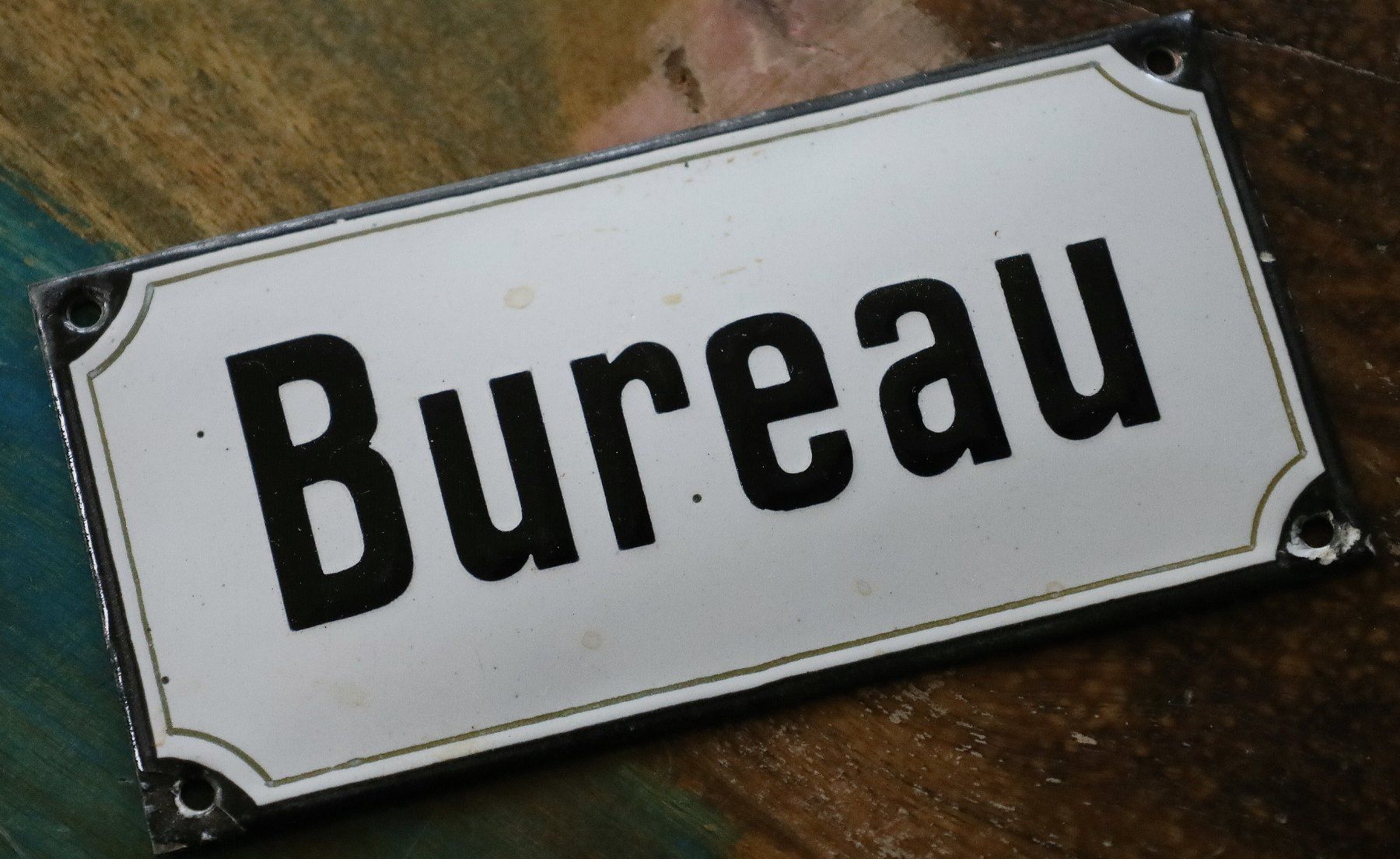Insegne: Emailschild "Bureau" – Usato da Birrwil venduto da brandschatz_birrwil 1