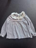 Petit Bateau Langarmtop Spitze & Puffärmel | 18M