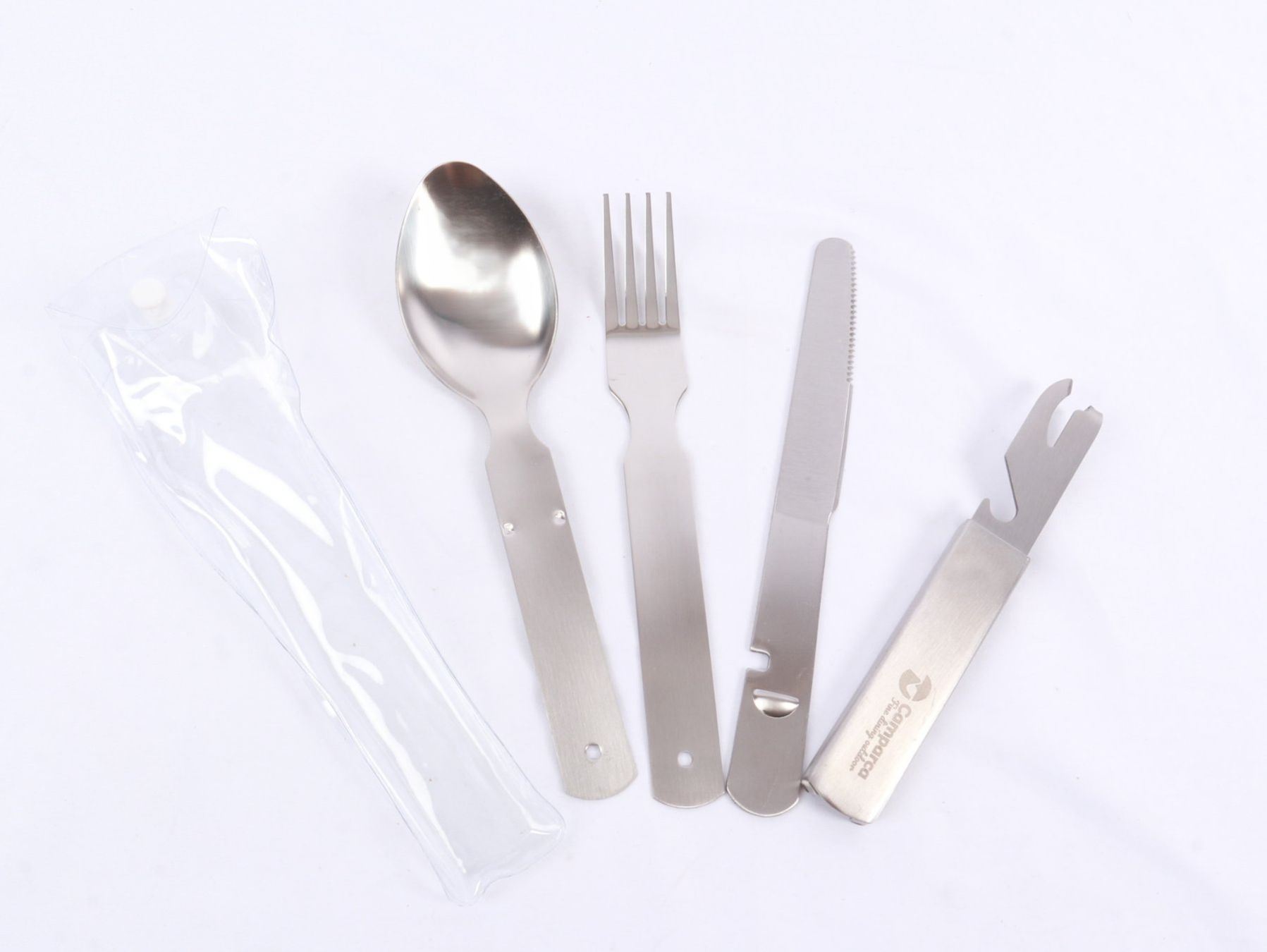 Set di posate: CAMPARCA Chromstahl Besteck 4 in 1 – Usato da Steinen venduto da Restwert_Steinen