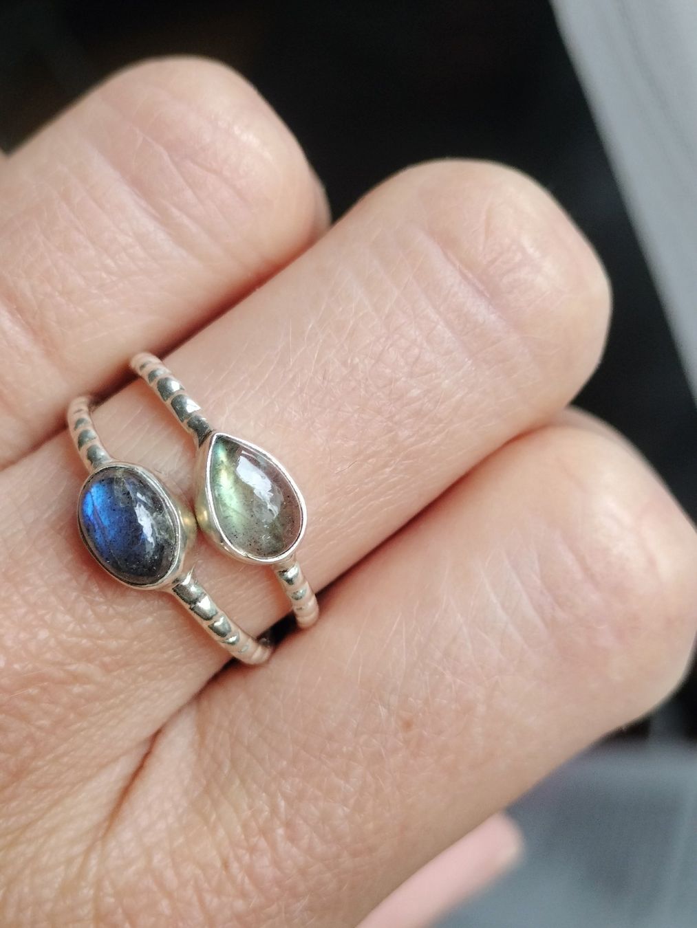 Anelli: Labradorit Ringset in 925 Solid Silber – Nuovo (secondo la descrizione) da Schwyz venduto da els_7cys 2
