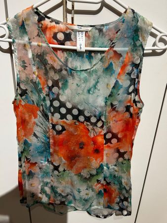 Raffinierte Seidenbluse bunt Sommer