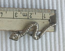 Vintage Schlangenbrosche, Silberlook, ca. 3cm lang, Top!