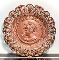 Wandteller Jugendstil Eisen-Bronze-Legierung, top Zustand