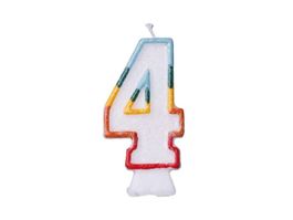 Zahlenkerze "4", Geburtstagskerze