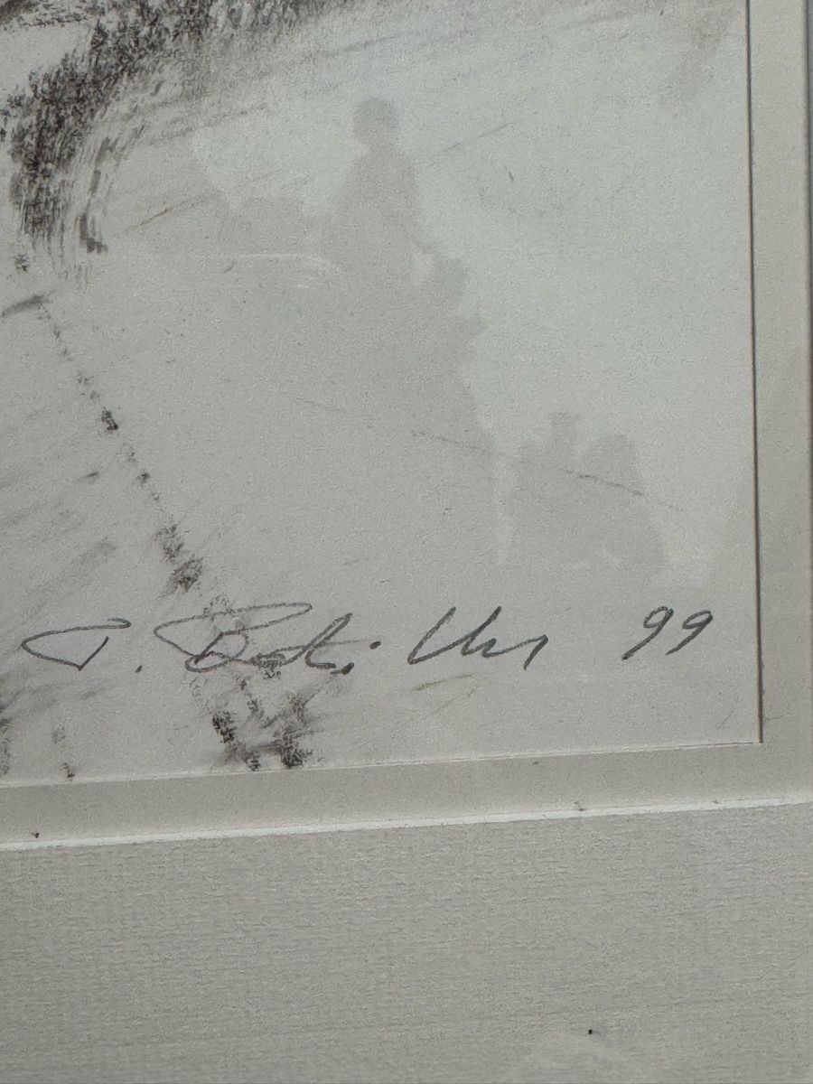 Gemälde: Pierre Bataillard PIED DU JURA 1999 Original Framed Signed – Gebraucht aus Morges von SevArt 4