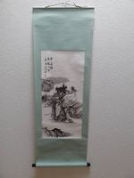Chinesisches Rollbild, Tuschmalerei, Landschaft mit Felsen