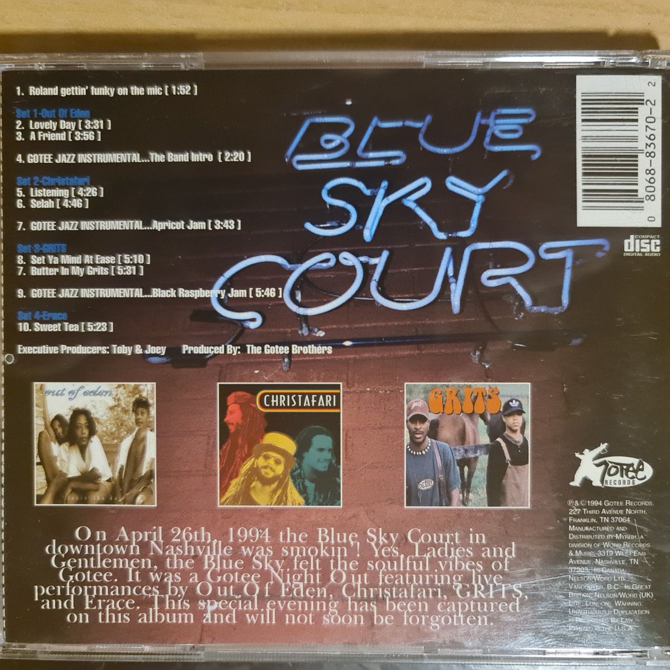 CD: CD Gotee nite - live at the blue sky – Usato da Dintikon venduto da Vexi 1