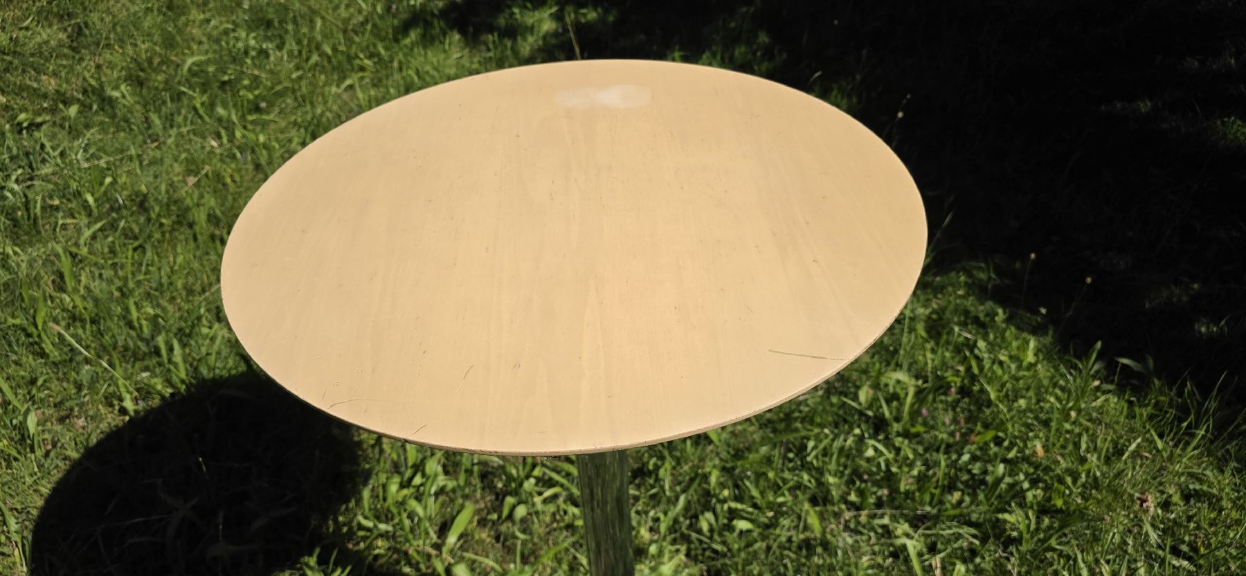 Tavoli: Stehtisch Chrom Holzplatte rund gebraucht – Usato da Madetswil venduto da rolfmartin 2