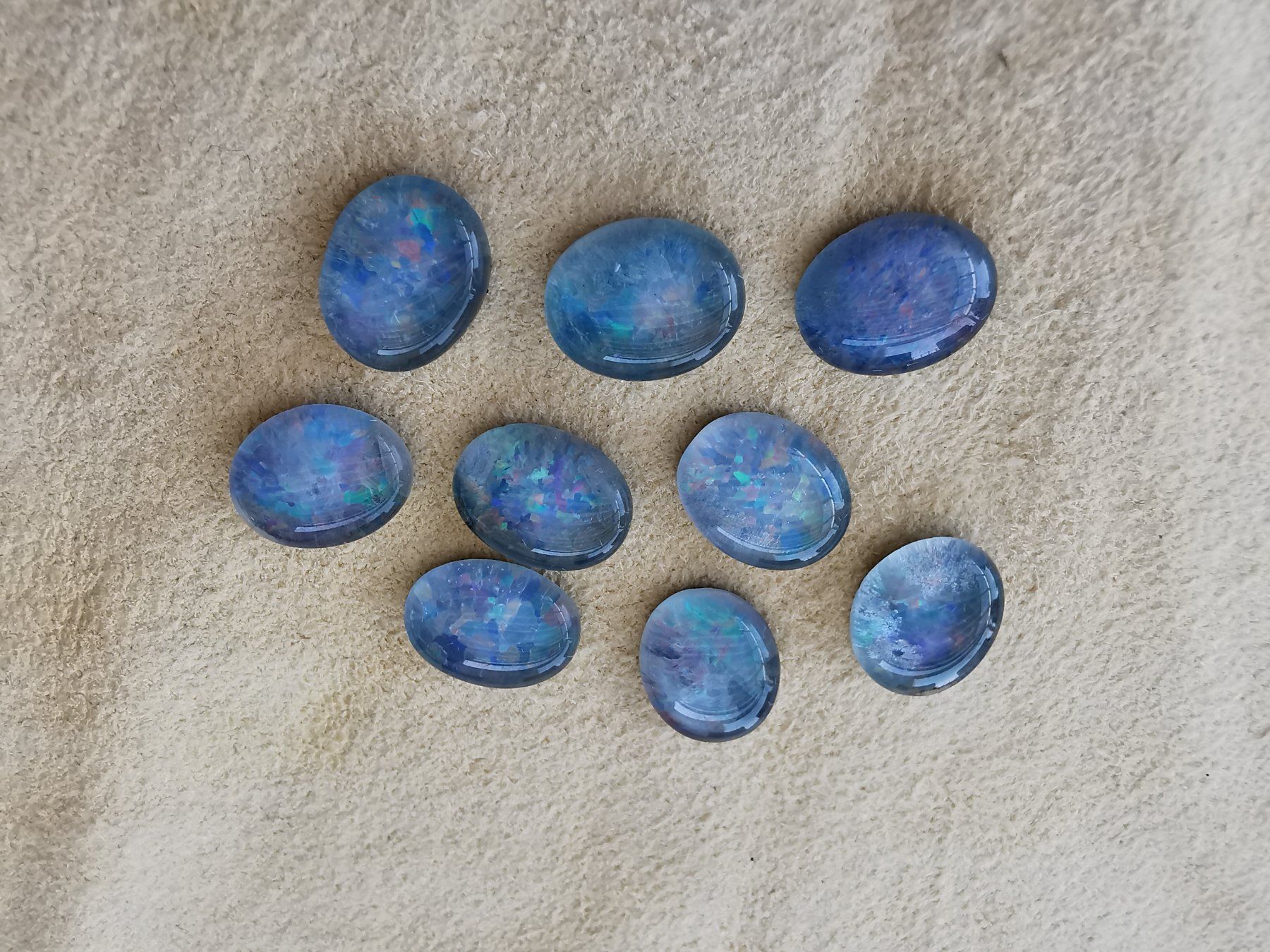 Pietre preziose: 9 Stk. Opal Triplette oval – Nuovo e nell'imballaggio originale da Dierikon venduto da Buntspecht-10 8