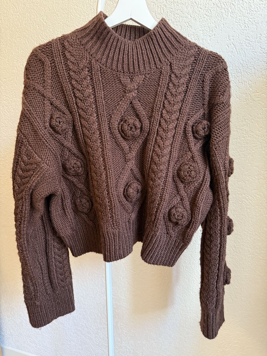 Zara Maglioni & Felpe: Pull tricot torsades marron Zara, t. M/38 – Usato da Tavannes venduto da Thriftshop