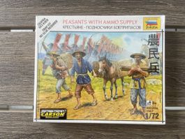 Zvezda– Bauern mit Munitionsnachschub (OVP) 1:72