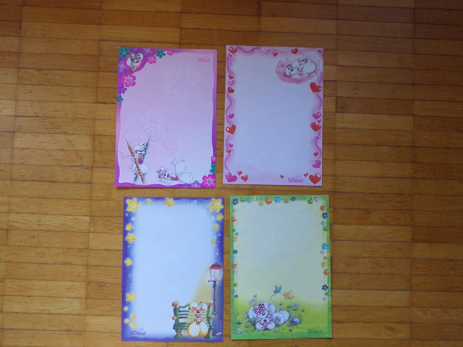 Carta: Diddl Briefpapier   4 Stück    A5   Set A9 – Usato da Winterthur venduto da Jessi_di