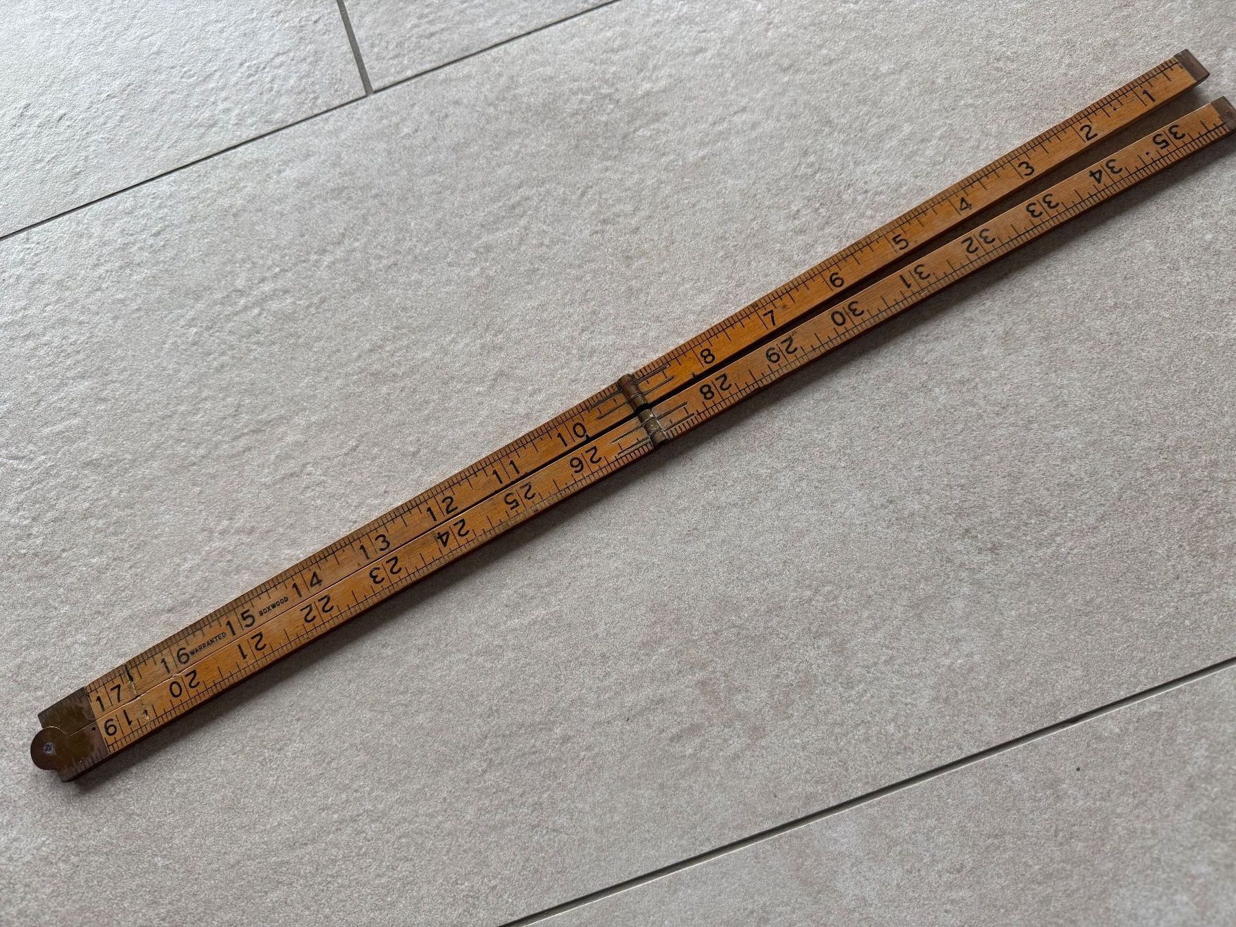 Alle Werkzeuge: Seltener LUFKIN Buchsbaum & Messing Gliedermassstab Nr. 3851 – Gebraucht aus Binningen von Chaussie 1