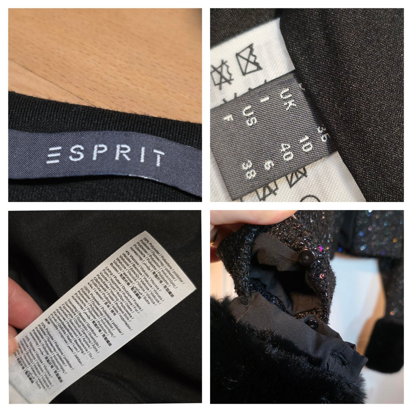 Esprit Jacken: ESPRIT Glitzer Jacke mit Kunstfell Gr.36 – Gebraucht aus Wald ZH von CapLux 5