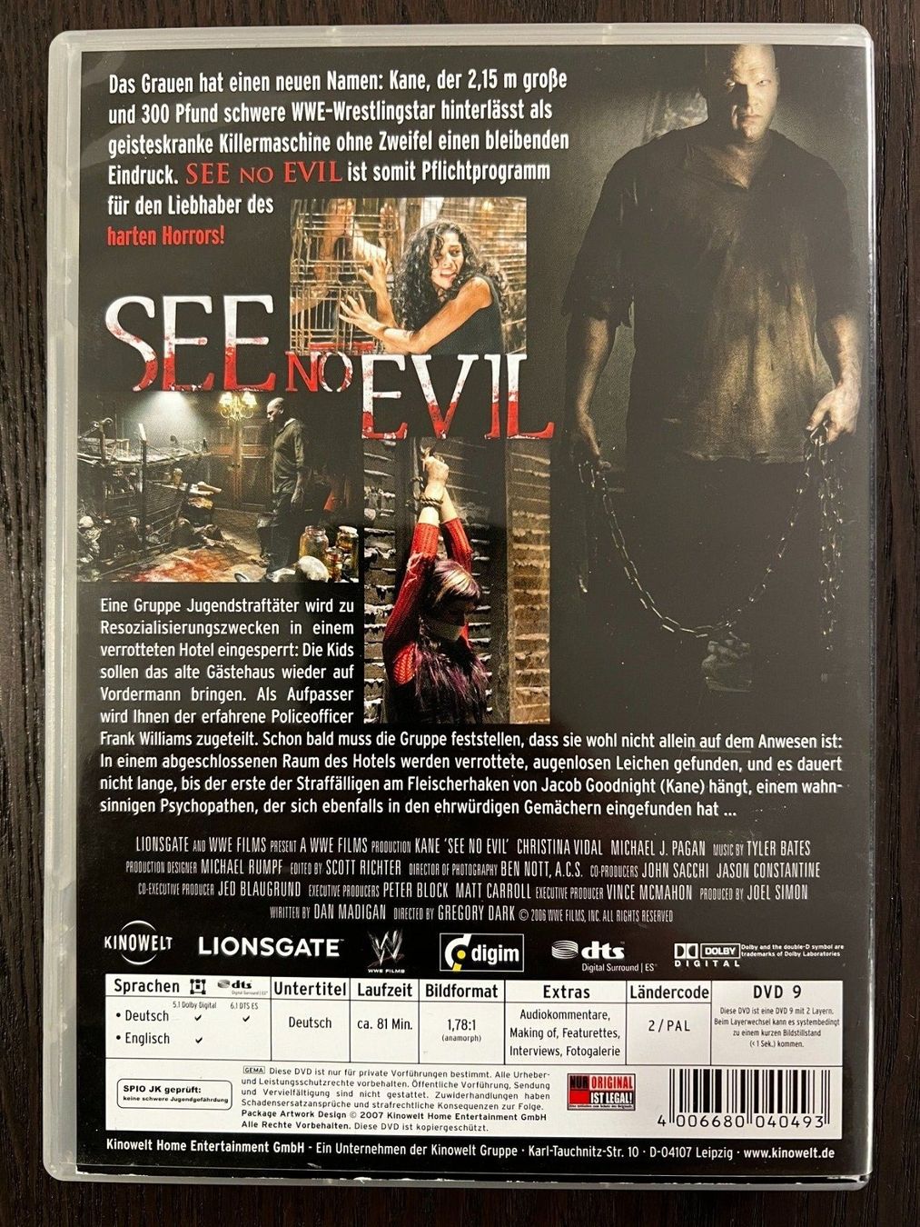 Tutti i DVDs: See No Evil – Usato da Zürich venduto da FilmFreunde 1