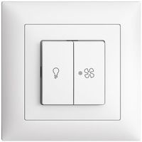 UP-Schalter für Licht+Ventilation EDIZIOdue weiss, KS, LED