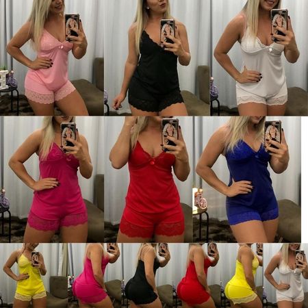 Ensemble pyjama short femme dentelle VIN taille M nouveau