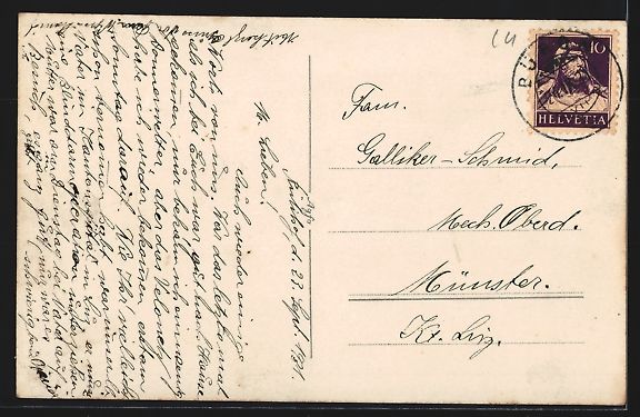 Cartoline postali: AK Triengen, Gesamtansicht mit Kirche – Usato da Berlin venduto da bartko-reher 1