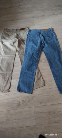 2 jeans GSWD beige et bleu, taille 32