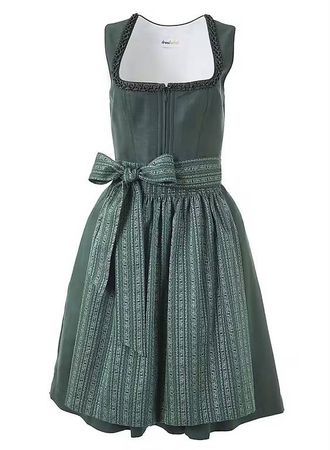 neues grünes Midi Dirndl Mia, Oktoberfest, Gr. 48