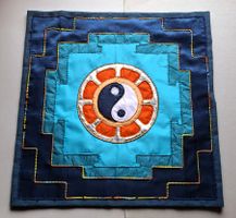 Yin Yang Wandbehang Original von Traute Müllhaupt, Unikat