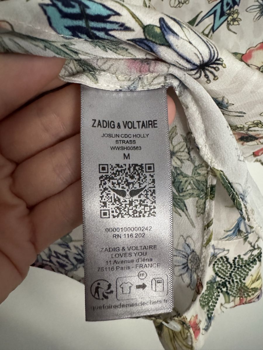 Zadig & Voltaire Camicette: ZADIG & VOLTAIRE  Tadeo Diamanté Silk Blouse – Usato da Zürich venduto da Linen218 5
