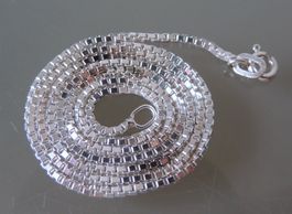 Rhodinierte Silber 925 Venezianer Halskette 40 cm / 1,25 mm