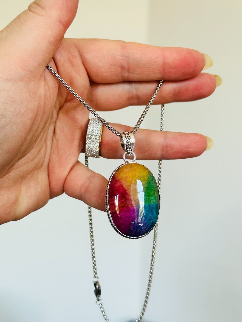 Catenine: Rainbow Solar Quartz Gemstone Ethnic Jewelry – Nuovo e nell'imballaggio originale da Genève venduto da AGBERG 7