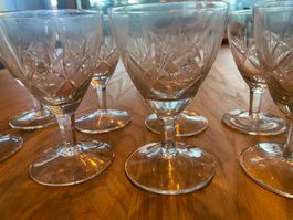 Kristallweingläser Vintage 9 Stück