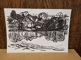 Lithographie Hans Gruber "Pro Horgen "