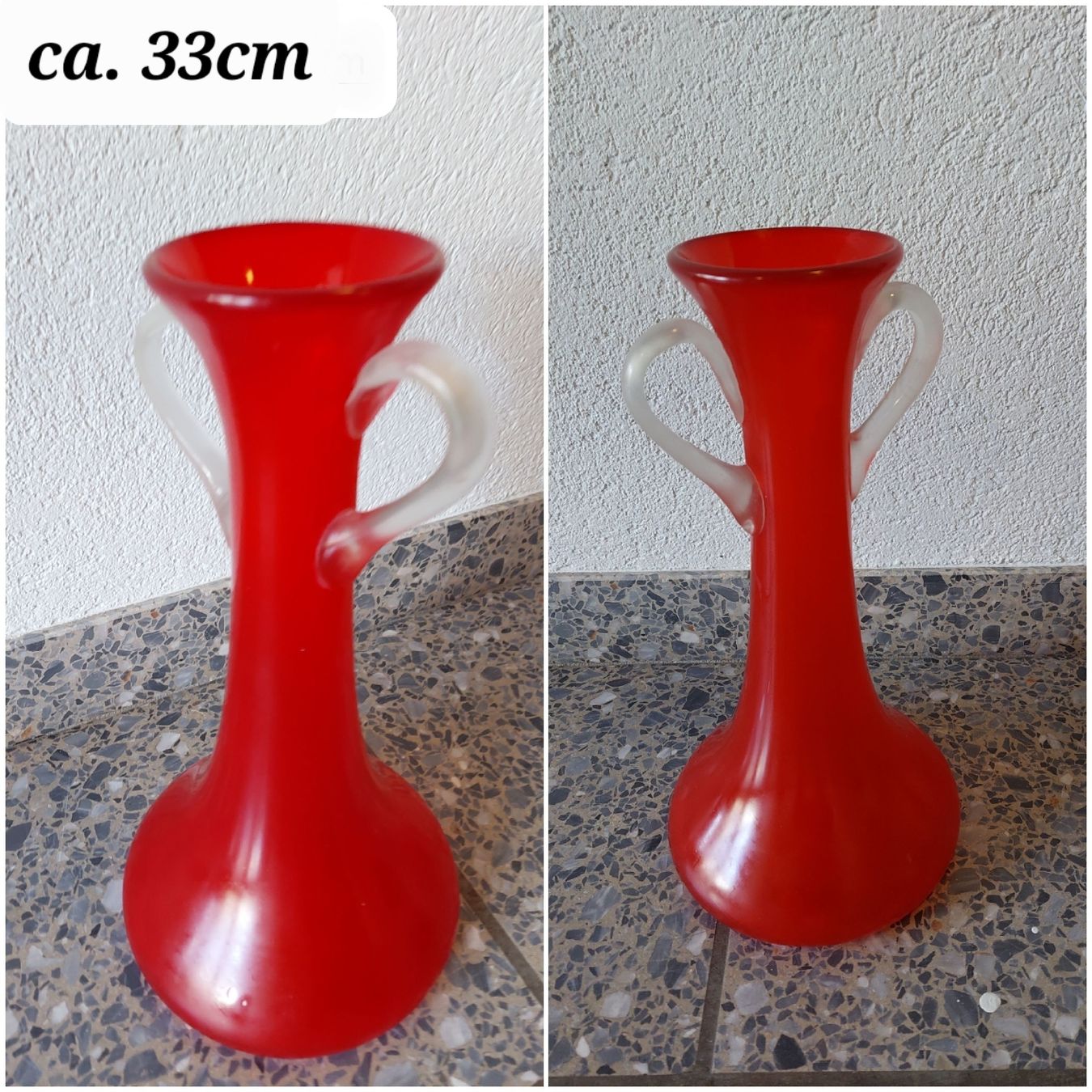 Vase & Récipients: Rote Glasvase mit Henkeln ca. 33cm – Neuf (Voir description) à Stettlen par Dolores1987