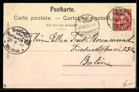 Cartes postales: Chur, Neues Hotel Steinbock, Eckfassade – D'occasion à Berlin par bartko-reher 1