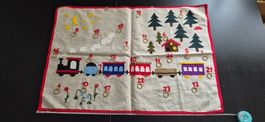 Adventskalender zum Aufhängen Stoff Motiv Zug gebraucht