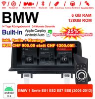10.25 Zoll Android 13 Autoradio Für BMW 1er E81 E87+ Montage