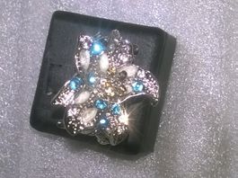 RING MODESCHMUCK,,,MIT ECHT KRISTALL,,,GLANZIG