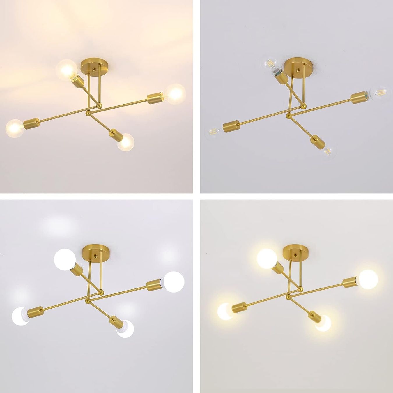 Lustres & lampes de plafonds: Deckenleuchte Deckenlampe Kronleuchter 4 flammig E27 dimmbar – Neuf avec emballage d'origine à Herisau par Serenco 6