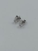 SOLITÄR DIAMANT OHRSTECKER IN 750 WEISSGOLD