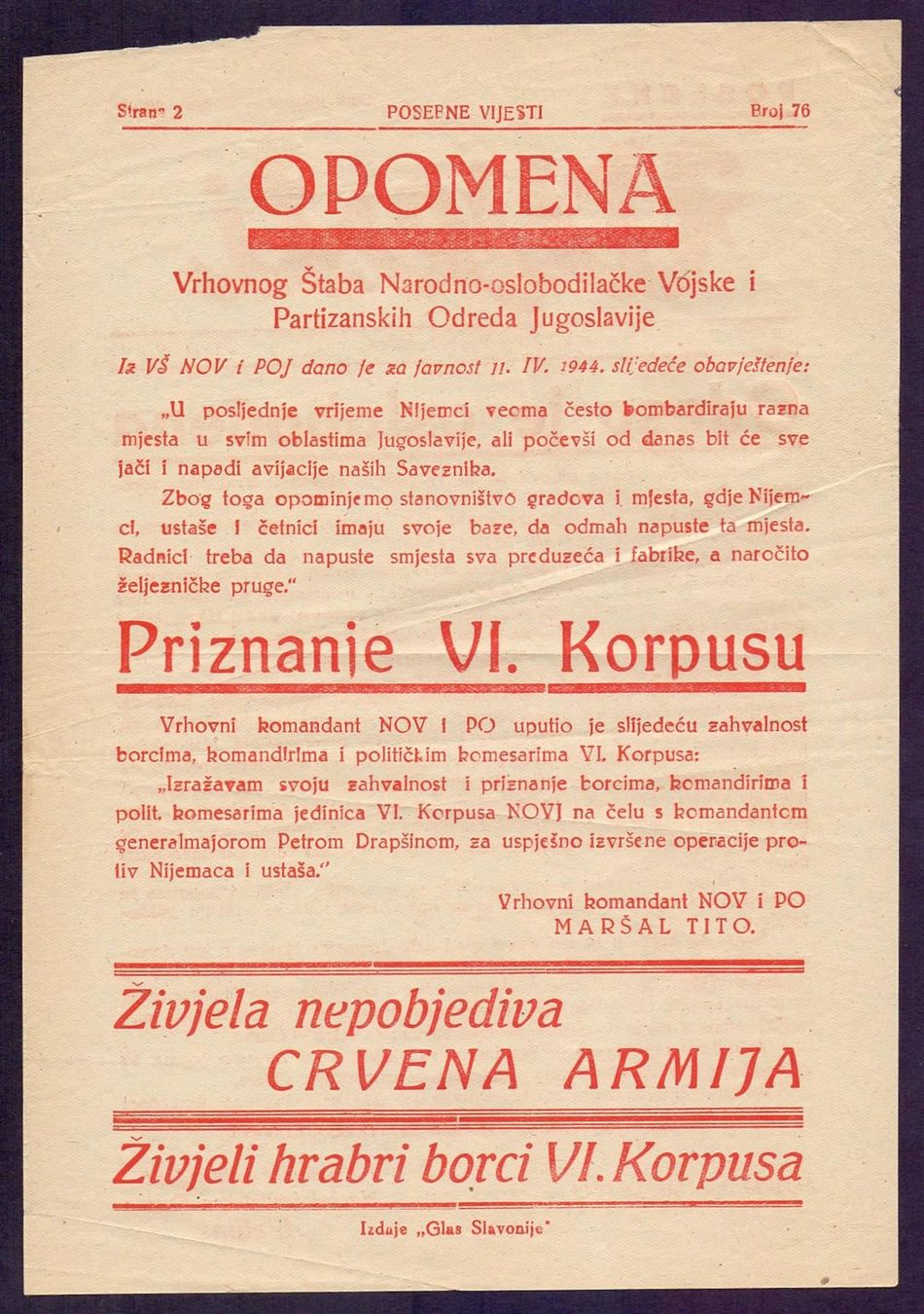 Documenti: Flyer WW2 aus dem Jahr 1944 – Usato da Flamatt venduto da samowarow 3