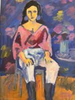 RITA AFFOLTER Ölgemälde Portrait Mädchen signiert