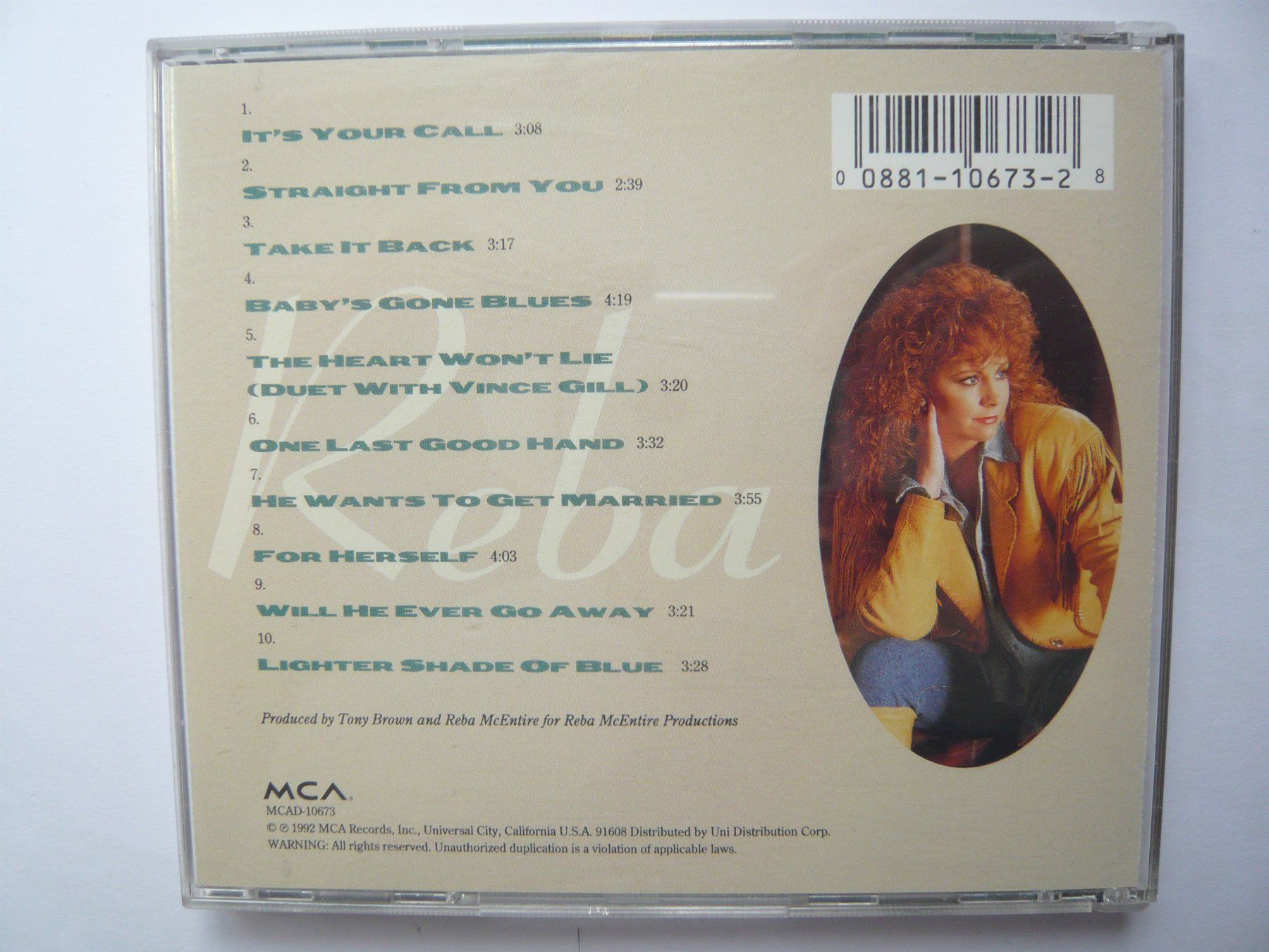 CDs: REBA McENTIRE It's Your Call – Gebraucht aus Winterthur von Cajun 1