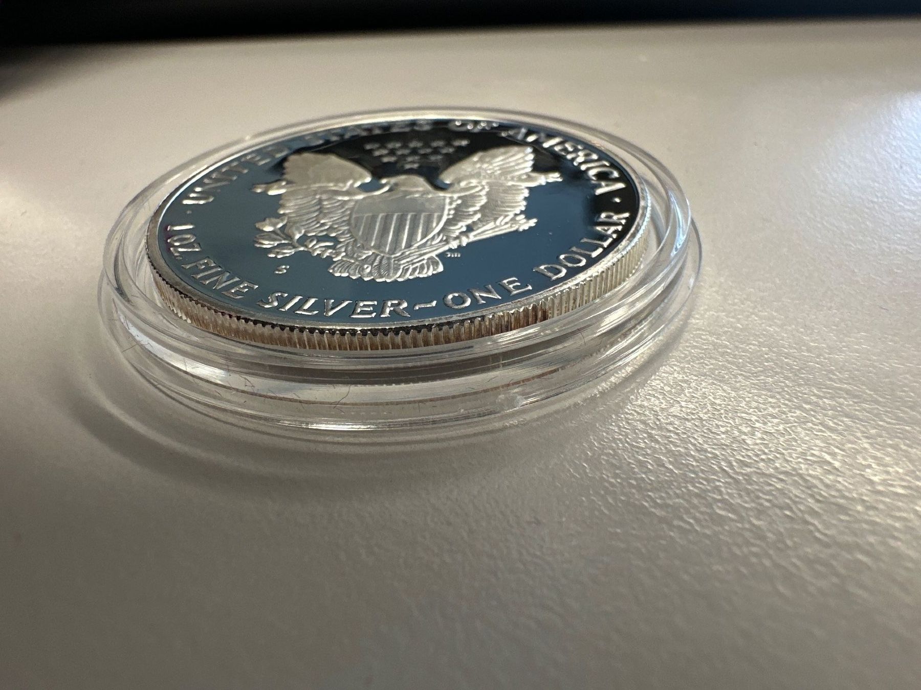 Tutti le monete: 1 Unze Silber American Eagle 1989 mit Originalbox – Nuovo e nell'imballaggio originale da Herisau venduto da herau 3