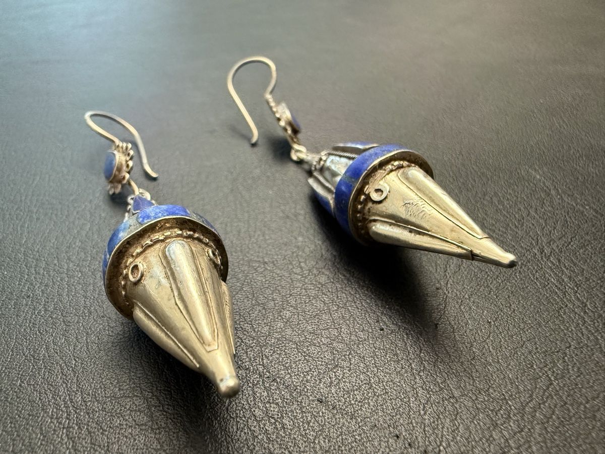 Orecchini pendenti & Orecchini a lobo: Silber Ohrhänger mit Lapislazuli Steinen – Nuovo (secondo la descrizione) da Thalheim AG venduto da Cox-51 2