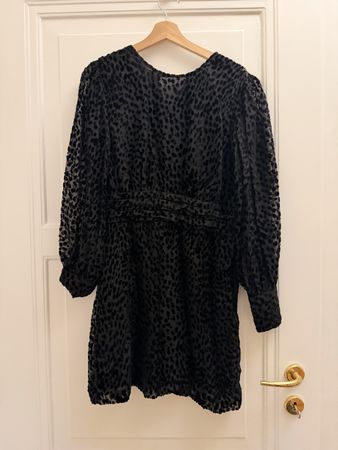 Dress & Other Stories Black Velvet Print - Size 36