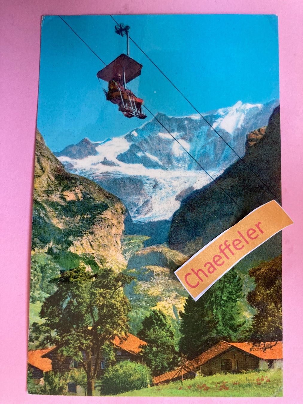 Cartoline postali: 1961 Grindelwald. First - Bahn mit Fiescherhörner – Usato da Zürich venduto da Chaeffeler