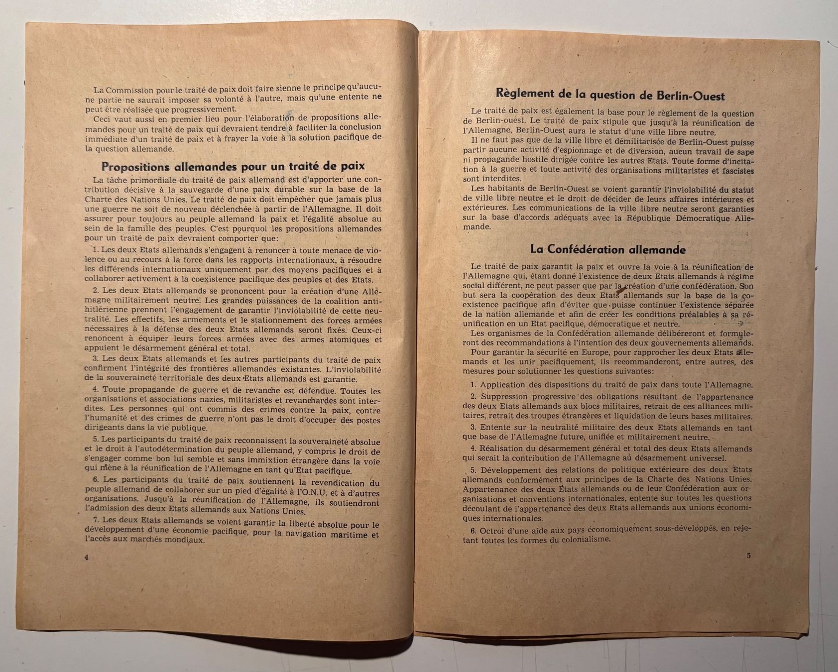 Documenti: Brochure Le plan de paix Allemand – Usato da Neuchâtel venduto da gefdeneuch 3