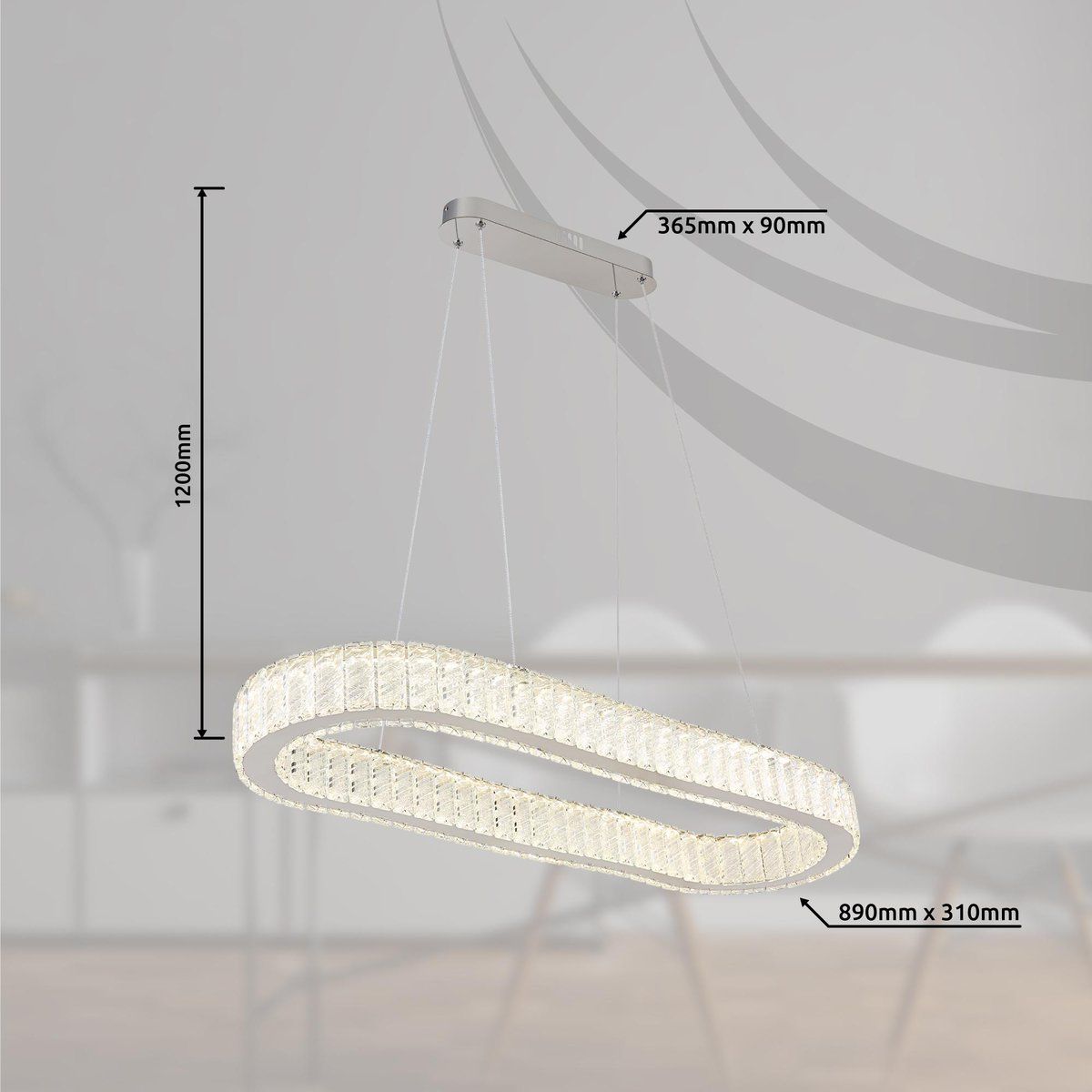 Lampadari & plafoniere: LED Pendelleuchte, CCT, 89 cm x 31 cm – Nuovo (secondo la descrizione) da Kreuzlingen venduto da Smart-Light 3